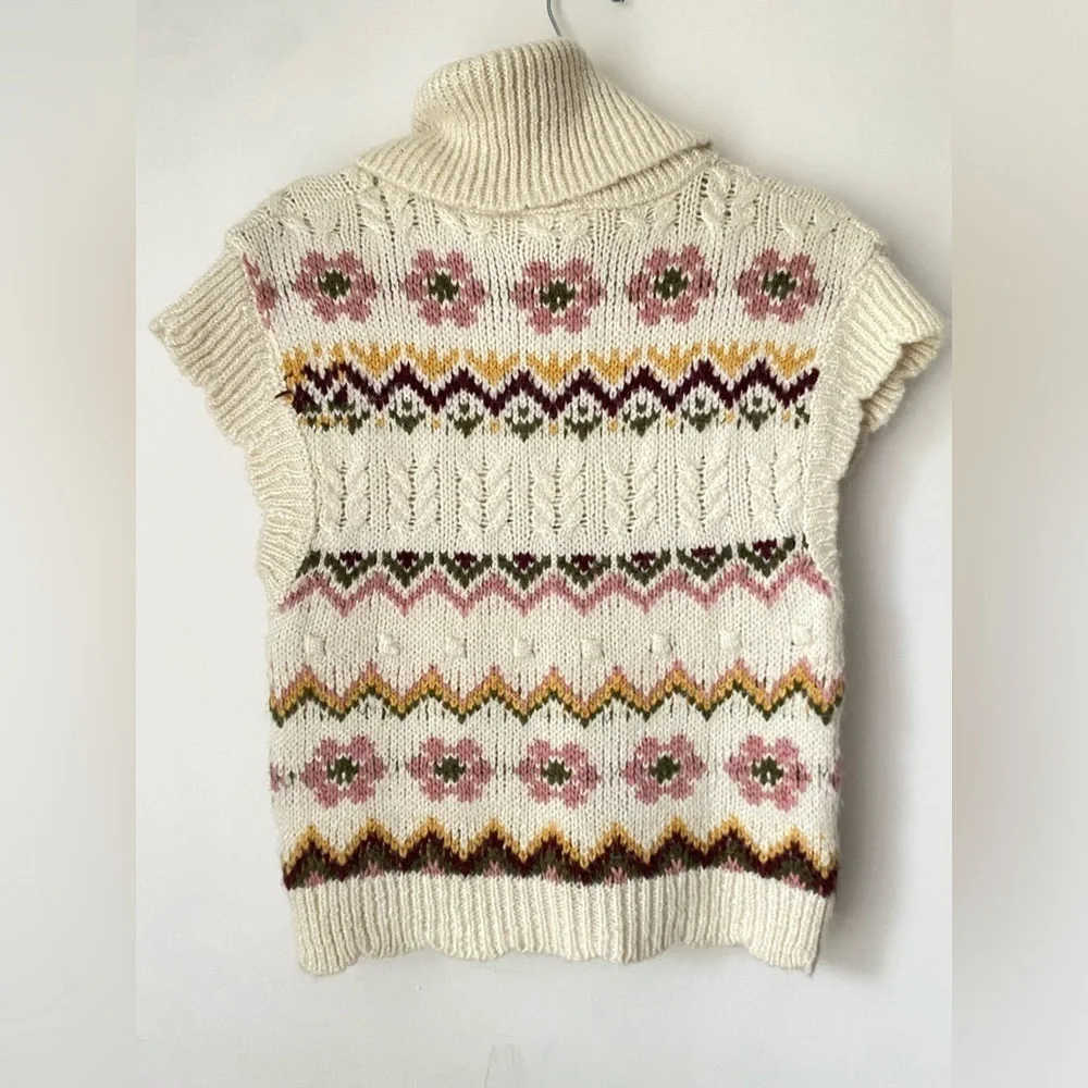 Mango Sweater Women’s Small Wool Knit Floral